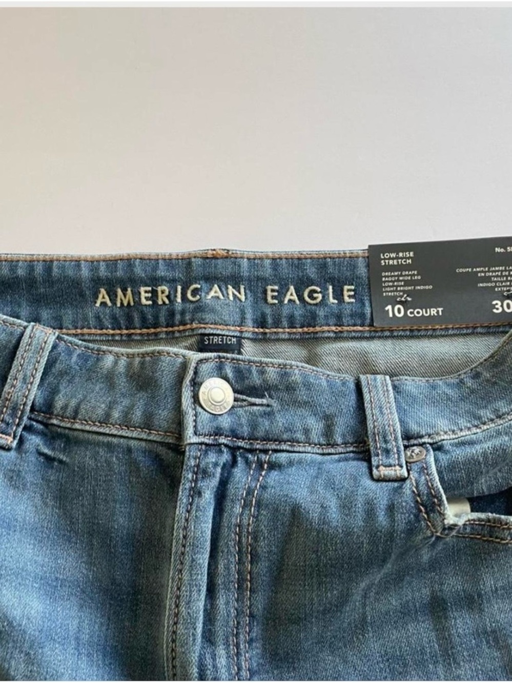 American Eagle Dreamy Drape Baggy Wide-Leg Jeans – NWT – Size 10 Short (30W) - Picture 4 of 7